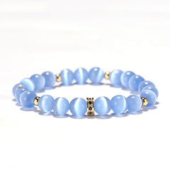 Cat Eyes Stone Beaded Bracelet Moonstone Jewelry Gift