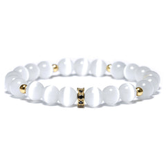 Cat Eyes Stone Beaded Bracelet Moonstone Jewelry Gift
