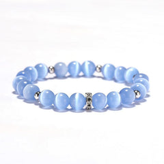 Cat Eyes Stone Beaded Bracelet Moonstone Jewelry Gift