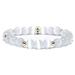 Cat Eyes Stone Beaded Bracelet Moonstone Jewelry Gift