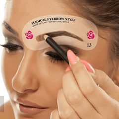 24 Eyebrow Shaping Stencils Kit for Women - Beauty Modeling, Makeup Application