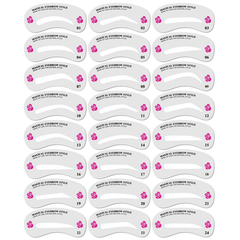 24 Eyebrow Shaping Stencils Kit for Women - Beauty Modeling, Makeup Application