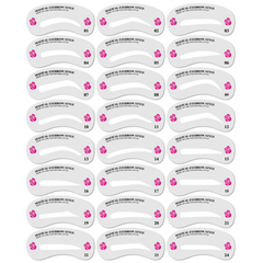 24 Eyebrow Shaping Stencils Kit for Women - Beauty Modeling, Makeup Application