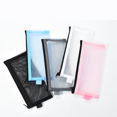 Mesh Pencil Bag Transparent Stationery Bag Pencil Storage Portable Case