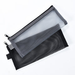 Mesh Pencil Bag Transparent Stationery Bag Pencil Storage Portable Case