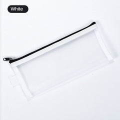 Mesh Pencil Bag Transparent Stationery Bag Pencil Storage Portable Case