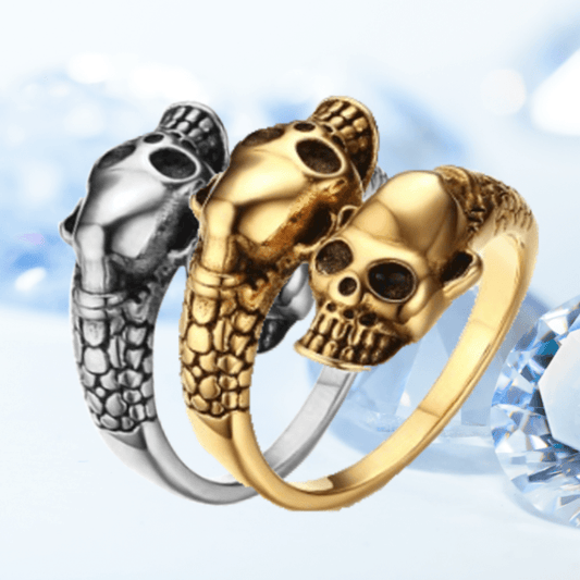 Men's Skull Ring Adjustable Punk Hip Hop Ring