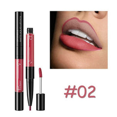 Waterproof Double Headed Lip Liner Stick Pen Gloss Set