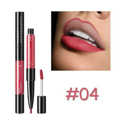 Waterproof Double Headed Lip Liner Stick Pen Gloss Set