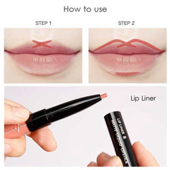 Waterproof Double Headed Lip Liner Stick Pen Gloss Set