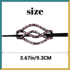 Rhinestone Hair Slide Stick Hair Clip Bun Holder