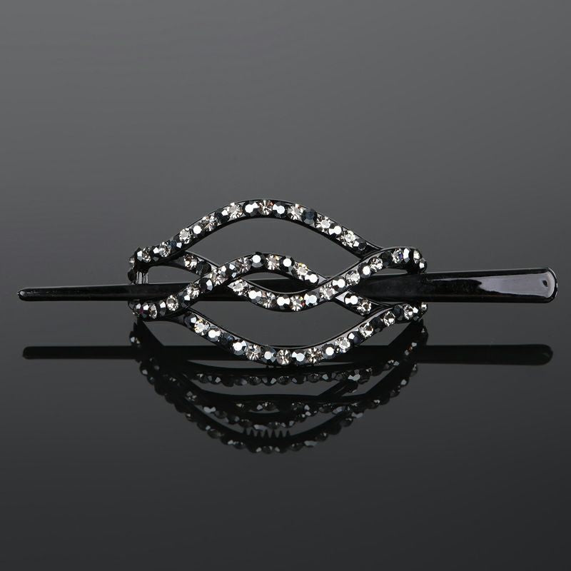 Rhinestone Hair Slide Stick Hair Clip Bun Holder