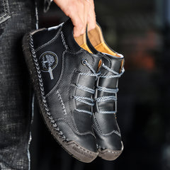 Men's Lace Up Ankle Boots for Work Office Outdoor