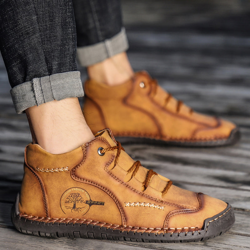 Men's Lace Up Ankle Boots for Work Office Outdoor