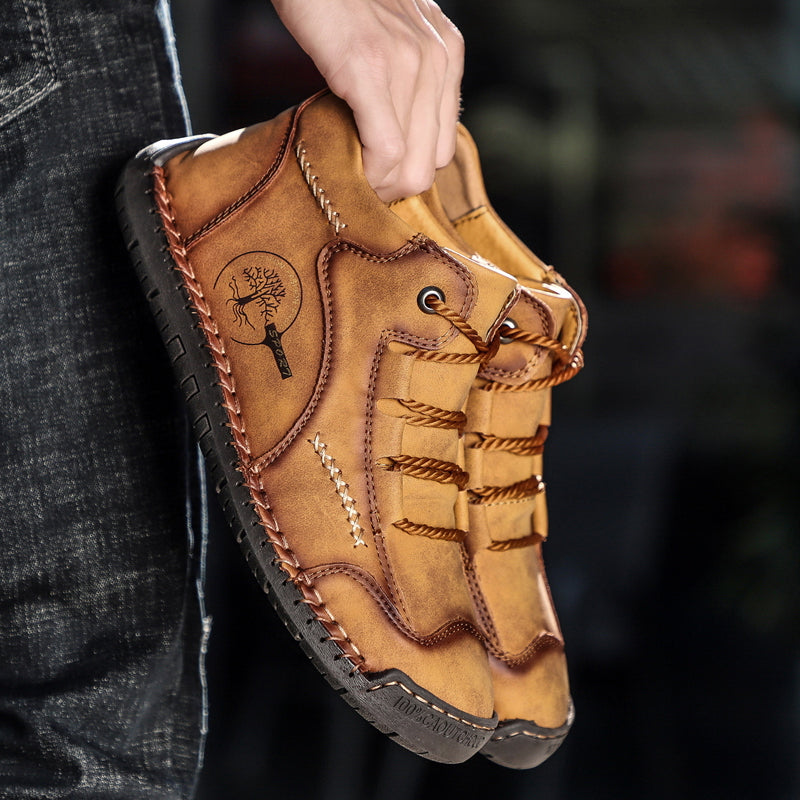Men's Lace Up Ankle Boots for Work Office Outdoor