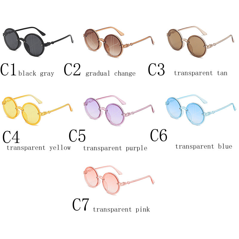 Y2K Round Sunglasses Lightweight Sun Protection