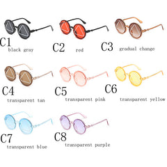 Y2K Round Sunglasses Sun Protection Funny Decorative Accessories
