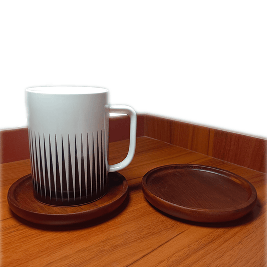 1pc Round Wooden Tea Coaster Coffee Cup Heat Insulation Pad Room Decor