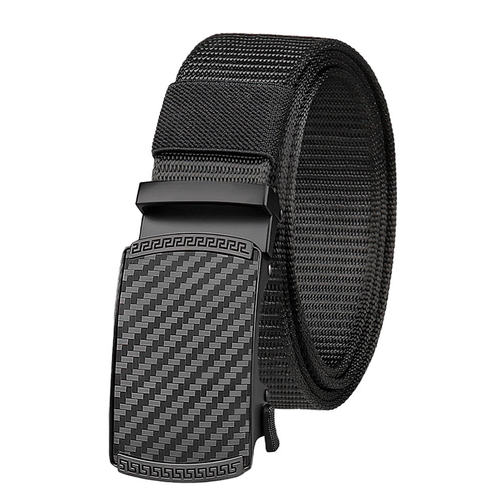 Men's Ratchet Belt Golf Belt Quick Release Automatic Slide Buckle Nylon Web