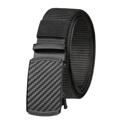 Men's Ratchet Belt Golf Belt Quick Release Automatic Slide Buckle Nylon Web