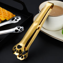 Animal Paw Stainless Steel Food Tongs Cooking Clip for BBQ Salad Steak Bread
