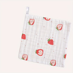 Baby Cartoon Bib Six Layer Gauze Square Towel