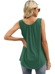 Solid Loose Sleeveless Summer Tank Top Women's Clothing