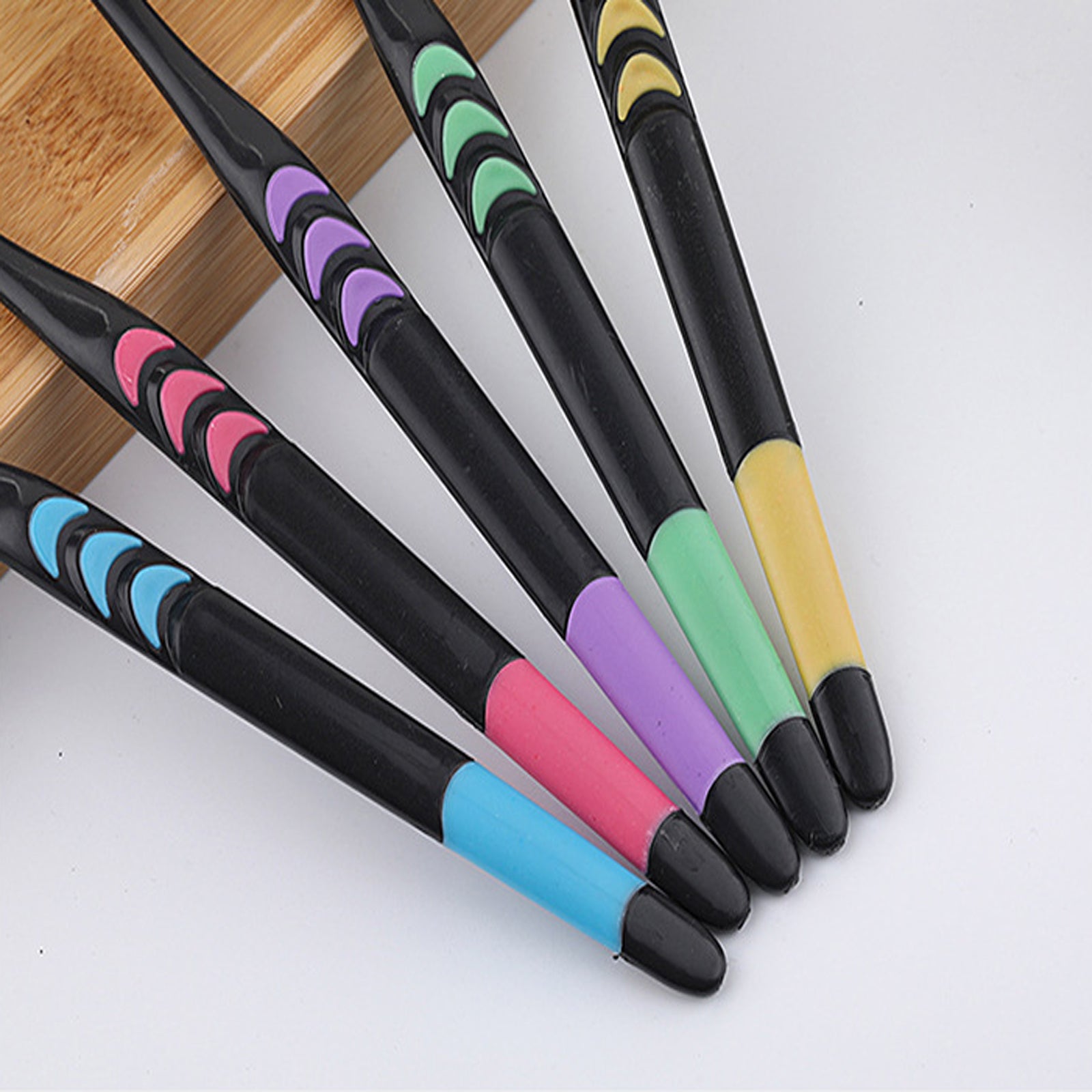10pcs Bamboo Charcoal Toothbrush Set for Adults