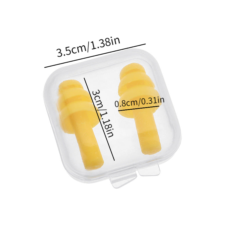 Waterproof Silicone Earplugs for Noise Cancelling - 2pcs