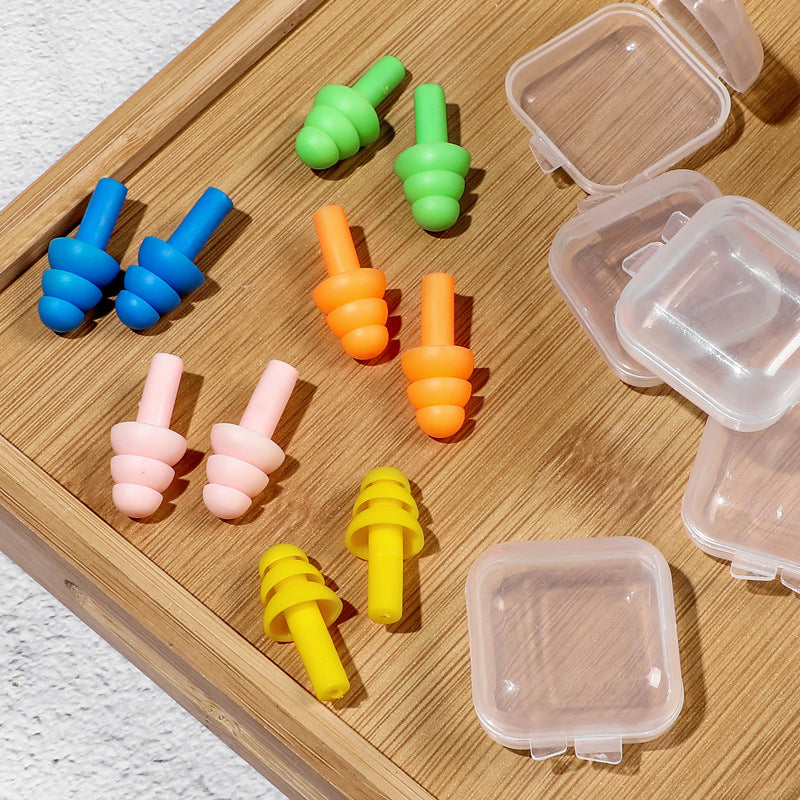 Waterproof Silicone Earplugs for Noise Cancelling - 2pcs