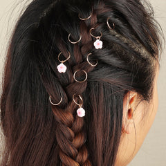 Flower Charm Hair Braid Clips Dreadlock Charms Clip