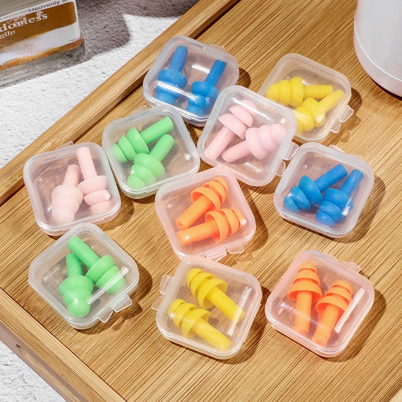 Waterproof Silicone Earplugs for Noise Cancelling - 2pcs