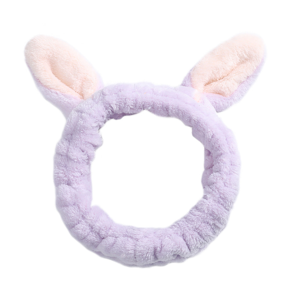 Easter Rabbit Ear Headband Wash Face Makeup Spa Hair Band Headwrap