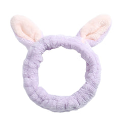 Easter Rabbit Ear Headband Wash Face Makeup Spa Hair Band Headwrap