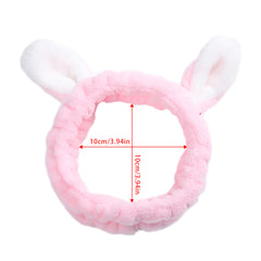 Easter Rabbit Ear Headband Wash Face Makeup Spa Hair Band Headwrap