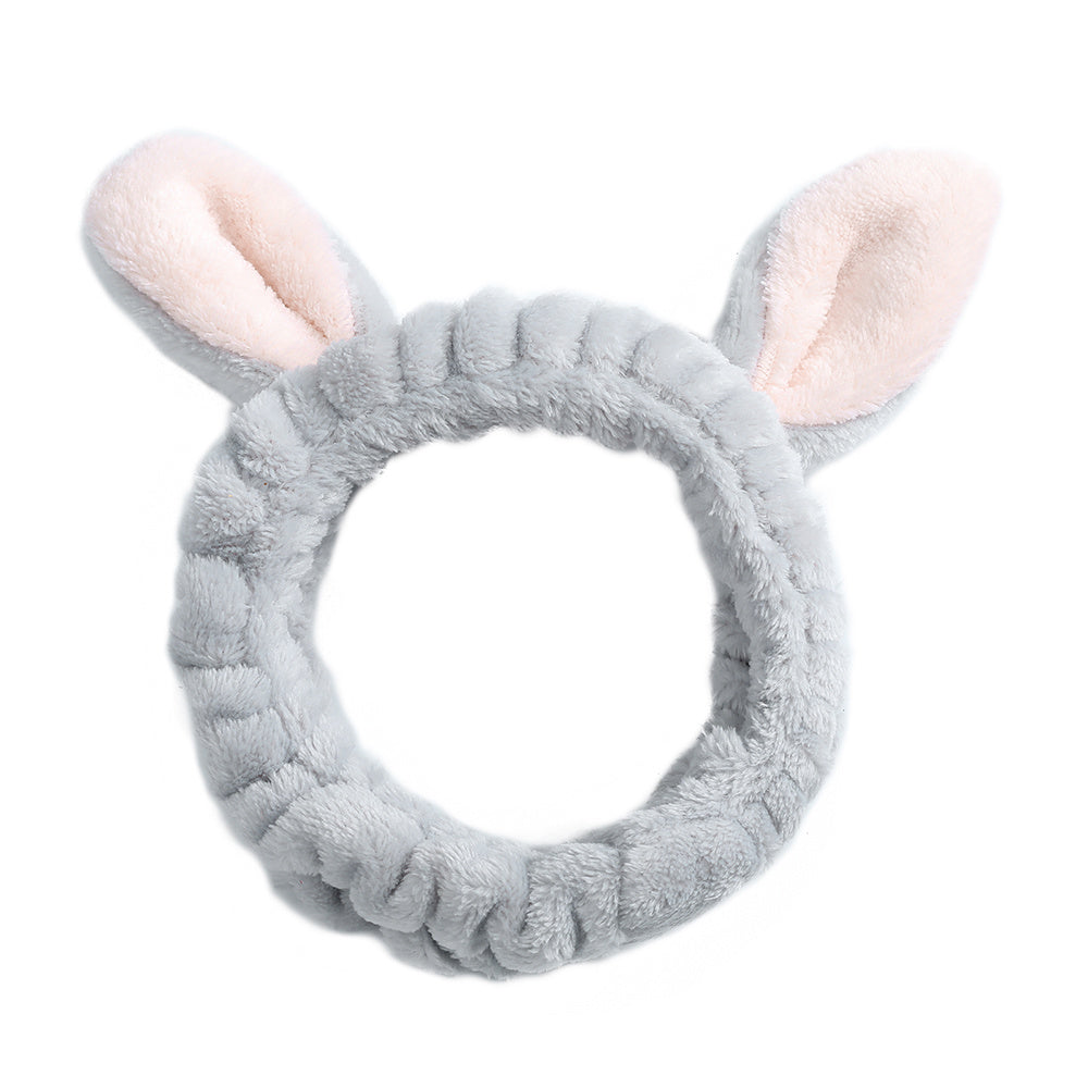 Easter Rabbit Ear Headband Wash Face Makeup Spa Hair Band Headwrap