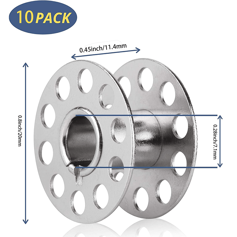 10 Pack Sewing Machine Bobbins Brother Singer Accessory
