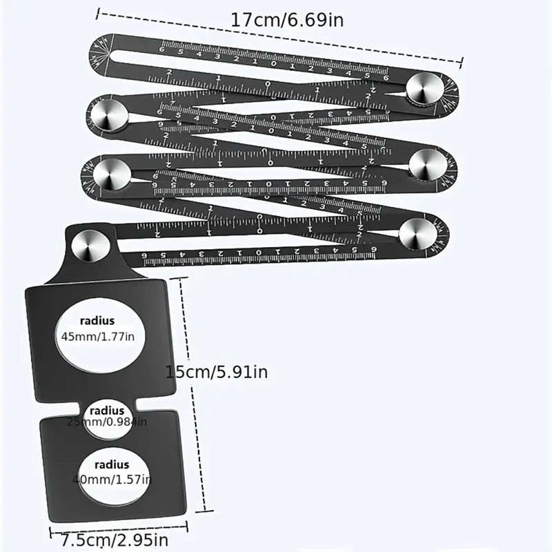 6-Fold Aluminum Alloy Perforated Mold Template Tool