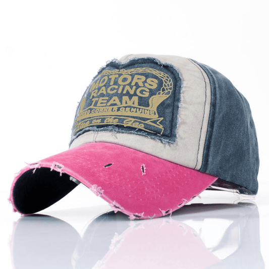 Vintage Patchwork Colorful Jeans Baseball Cap Y2k Style