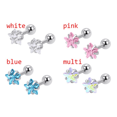Star Shape Zircon Stud Earrings, Piercing Body Jewelry