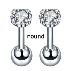 Star Shape Zircon Stud Earrings, Piercing Body Jewelry