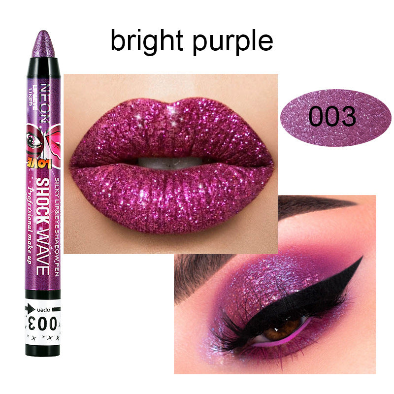 Long Lasting Matte and Polarized Glitter Eyeshadow and Lip Pencil