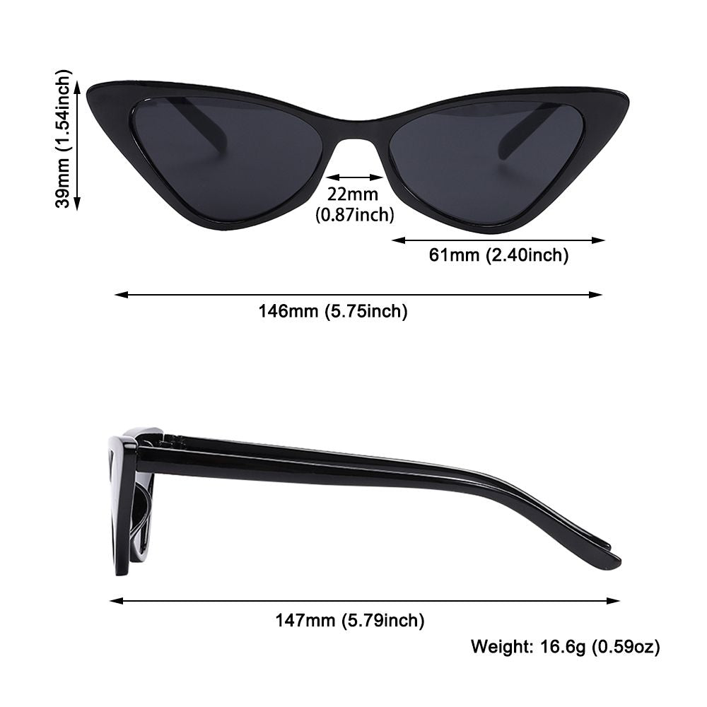 Y2K Cat Eye Sunglasses Retro Vintage 90s UV400 Sun Shades