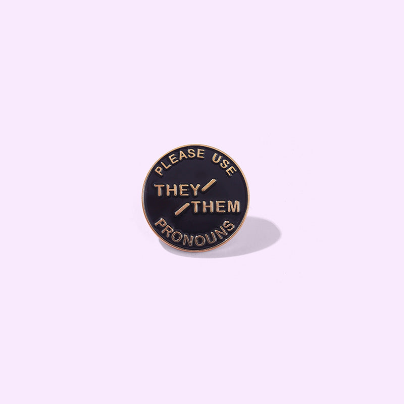 Alloy Brooch With English Letters Ins