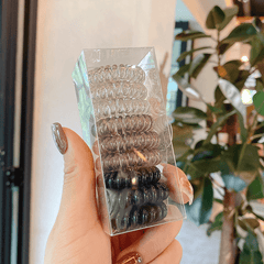 9pcs Coil Wire Hair Tie Non Slip Hair Rope Ponytail Holder