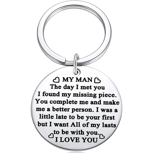 I Love You Key Chain For Husband - Birthday Present For Him