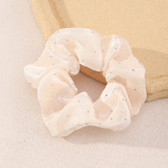 French Vintage Glitter Rhinestone Satin Hair Scrunchies For Women Girls
