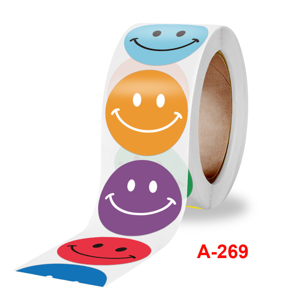 500pcs Multicolor Cartoon Round Stickers for Reward Labels