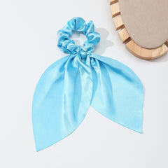 Silk Scarf Hair Tie Non Slip Scrunchie Ponytail Holder Elastic Headwear
