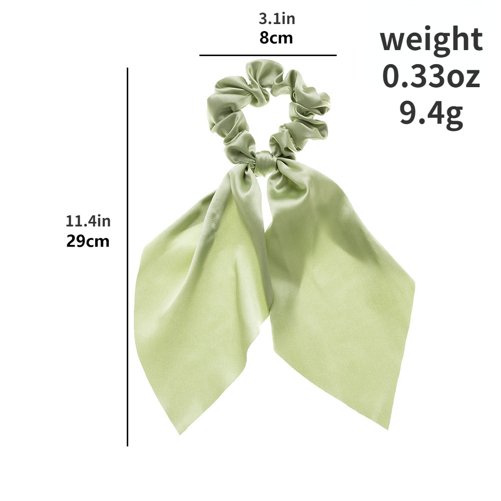 Silk Scarf Hair Tie Non Slip Scrunchie Ponytail Holder Elastic Headwear